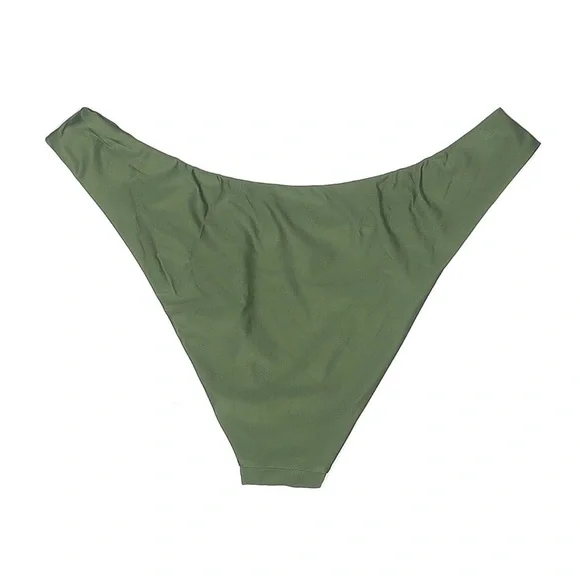 J.Crew High Leg Bikini Bottoms Green Medium NWT Swimwear - Picture 2 of 5